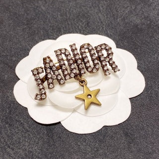 Dior J’Adior Crystal Letter Star Brooch